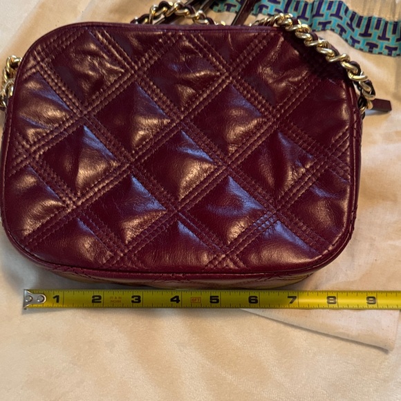 Tory Burch Maroon Quilted Crossbody Bag - Picture 6 of 8